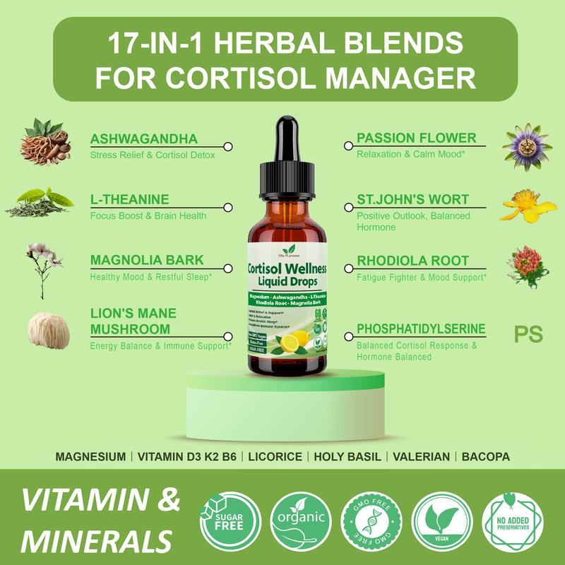 Nuveezy Cortisol Wellness Drops (60 mL)